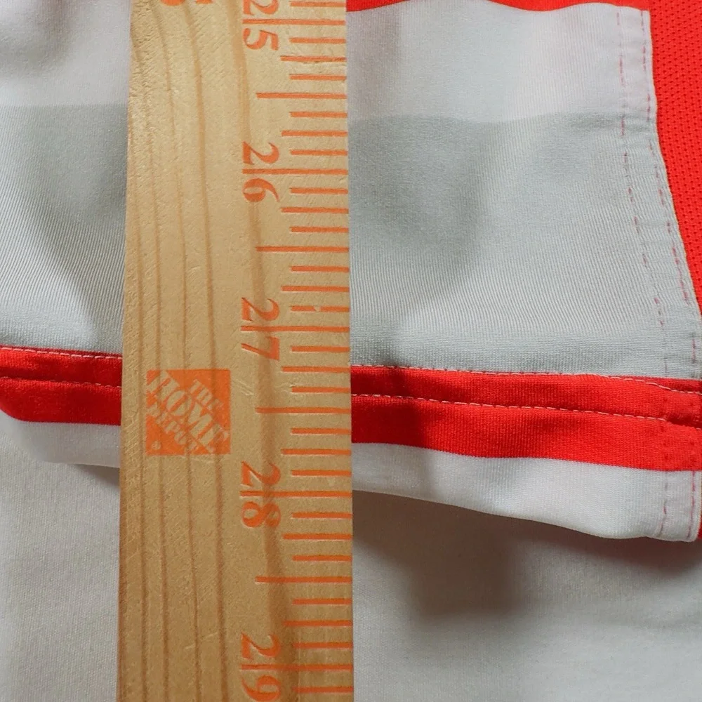 PUMA Polo Shirt Men M Golf Red Striped Short Sleeve Performance Athletic